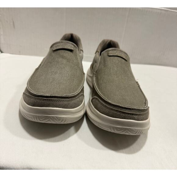 SKECHERS Hasting-Vigo 205366 Taupe Relaxed Fit Sneaker Shoes Mens 10 Canvas NEW main image 4